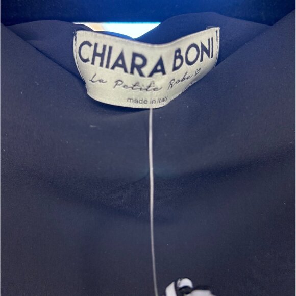 Chiara Boni Rigmor Illusion Structured A-Line Cocktail Dress Black Size 2 - Picture 8 of 8